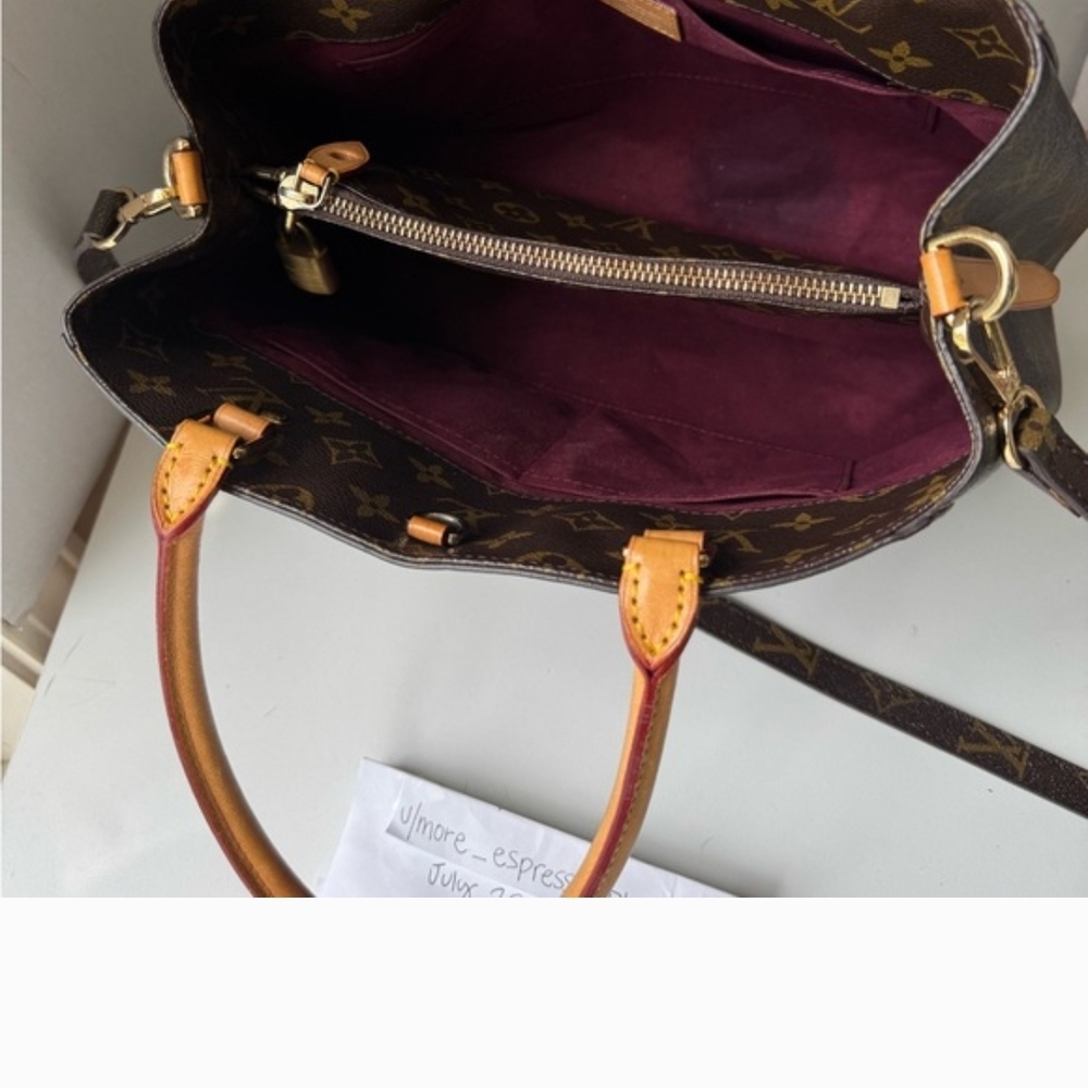 Louis Vuitton Authentic Brown Monogram Tote Bag. shoulder Bag. Women's - Picture 5 of 5